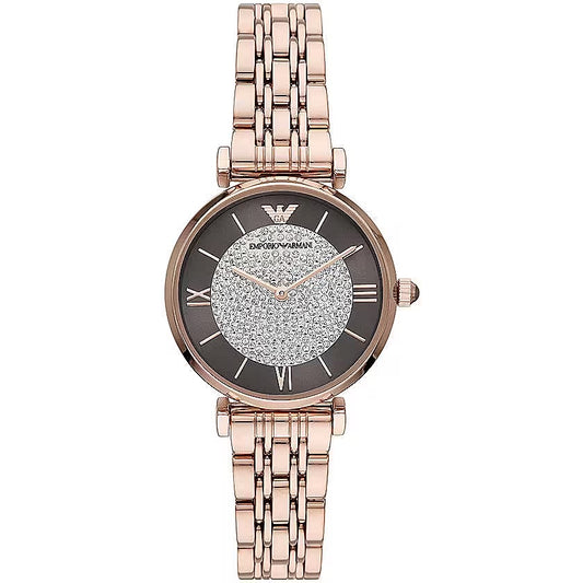 Emporio Armani Elegant Rose Gold-Tone Ladies Watch - Qutton