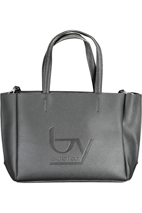 BYBLOS Chic Black Dual-Handle Printed Handbag