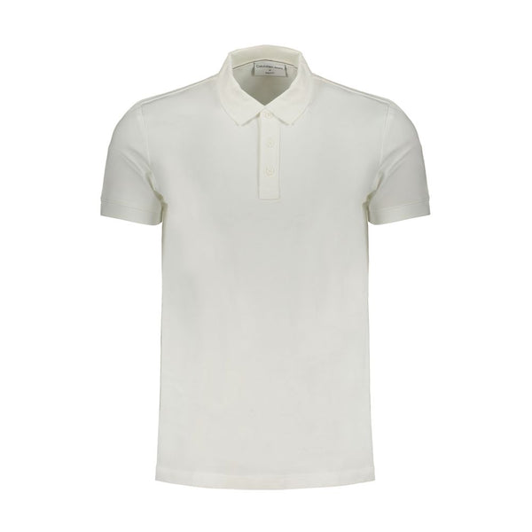 Calvin Klein White Cotton Polo Shirt
