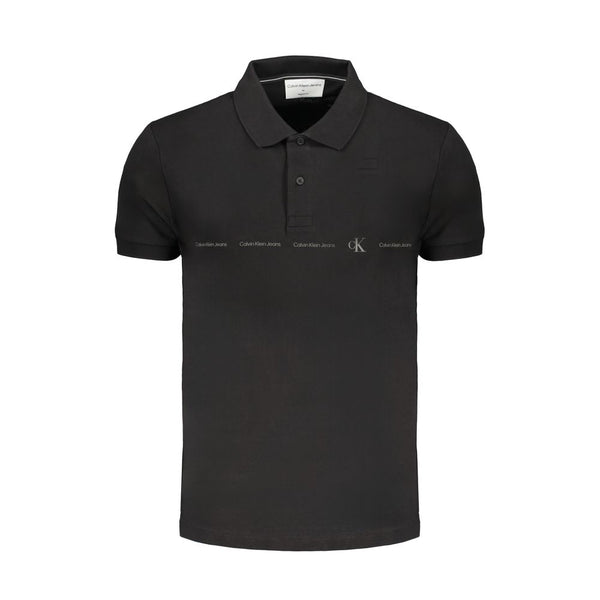 Calvin Klein Black Cotton Polo Shirt