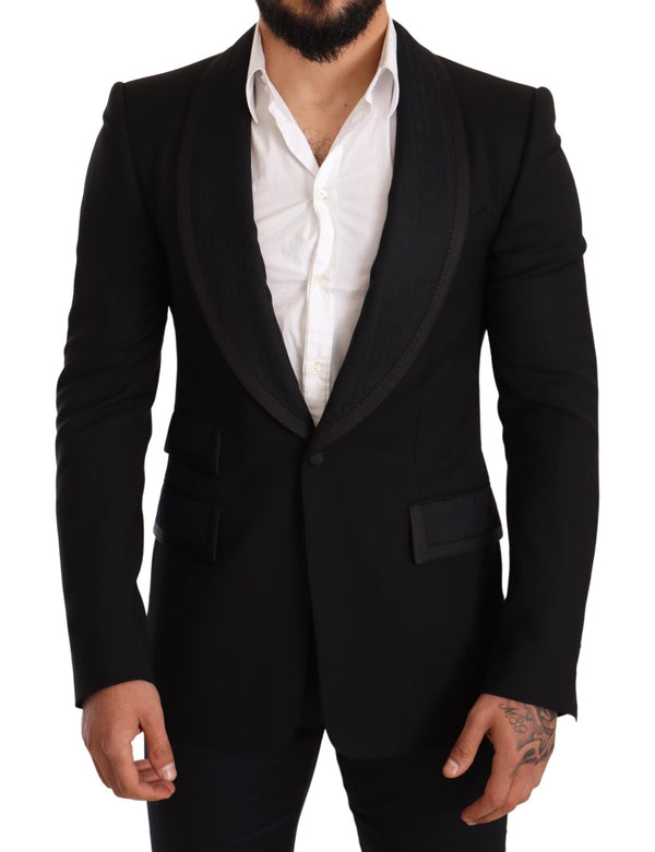 Dolce & Gabbana Elegant Black Slim Fit Formal Blazer