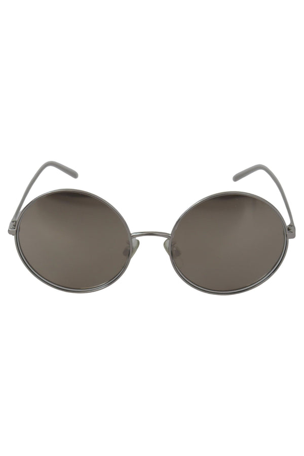 Dolce & Gabbana Silver Plated Round Gray Le nses Women Sunglasses