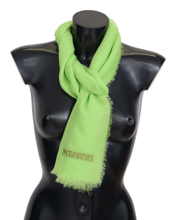 Missoni Chic Cashmere Scarf with Signature Embroidery