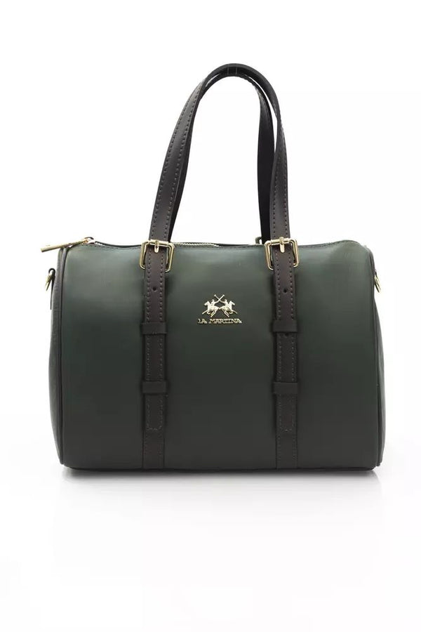 La Martina Green CALF Leather Crossbody Bag - Elite ÉCLAT
