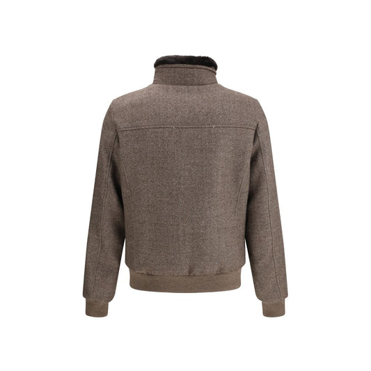 MooRER Brown Cashmere Bomber