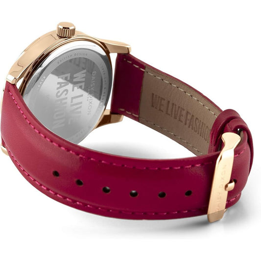 DAISY DIXON Red Leather Dress Watch