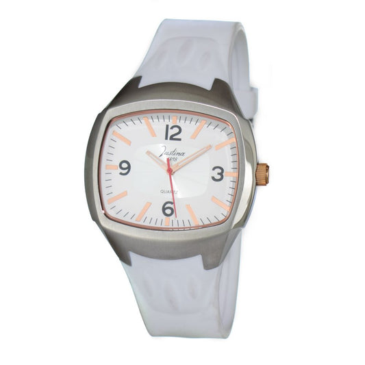 JUSTINA White Rubber Dress Watch