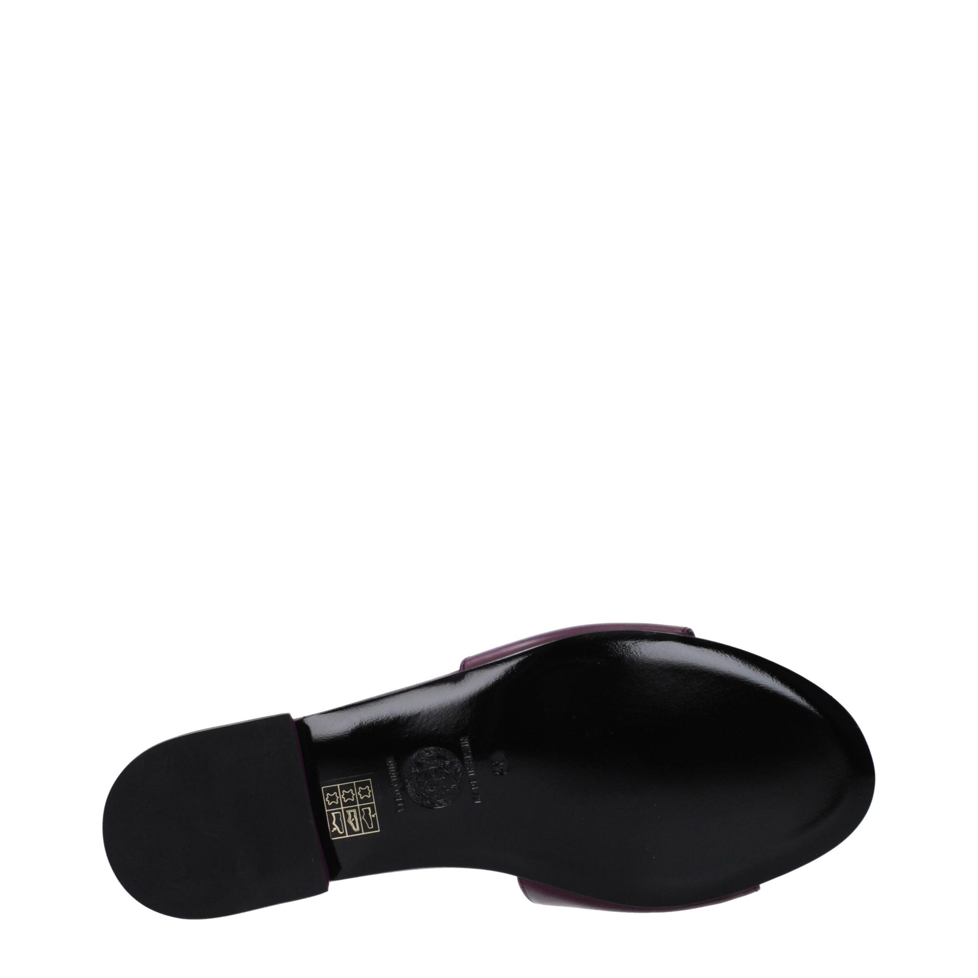 Versace Purple Leather Slippers