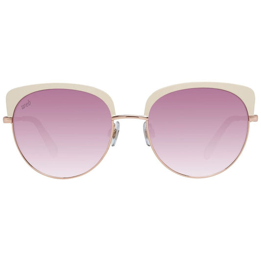 WEB EYEWEAR Rose Gold Metal Sunglasses