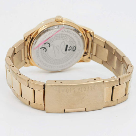 DEVOTA & LOMBA Gold Stainless Steel Dress Watch