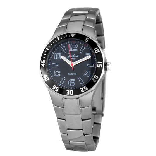 JUSTINA Silver Stainless Steel Sport Watch