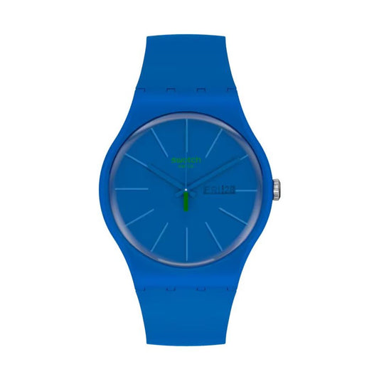 SWATCH Blue Plastic Dress Watch