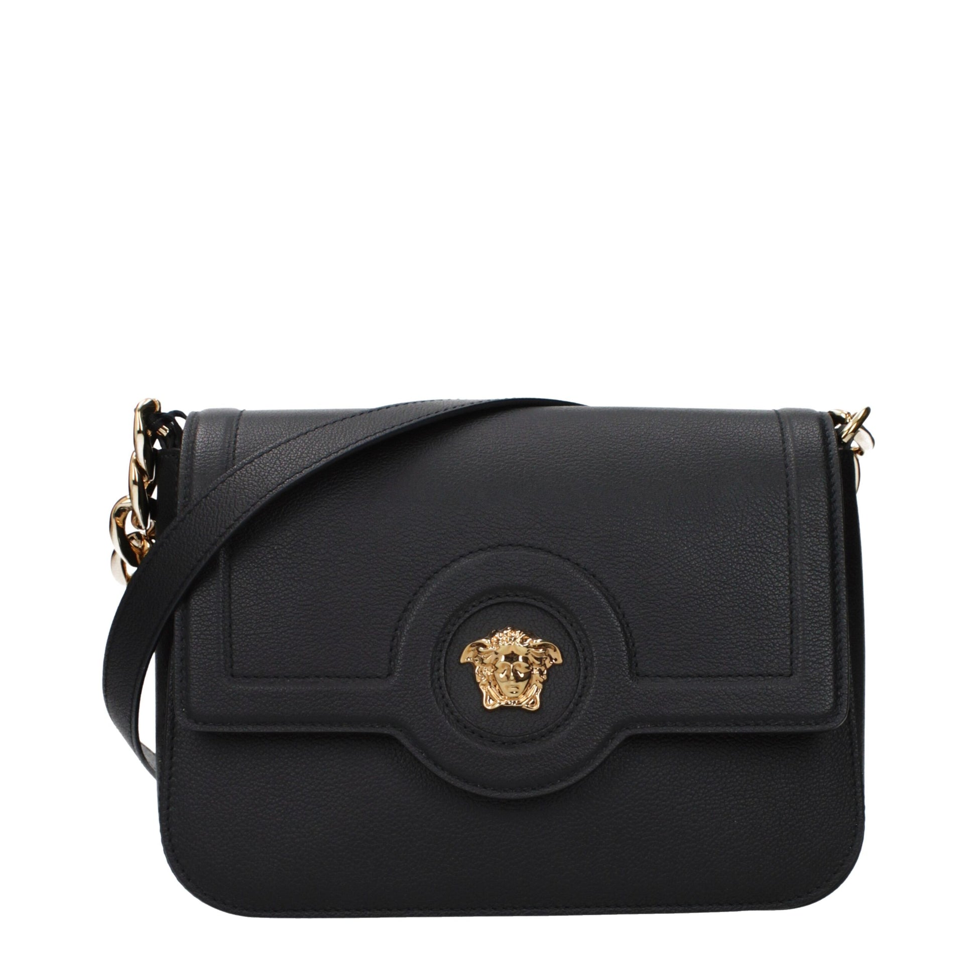 Versace Black Leather Crossbody Bag