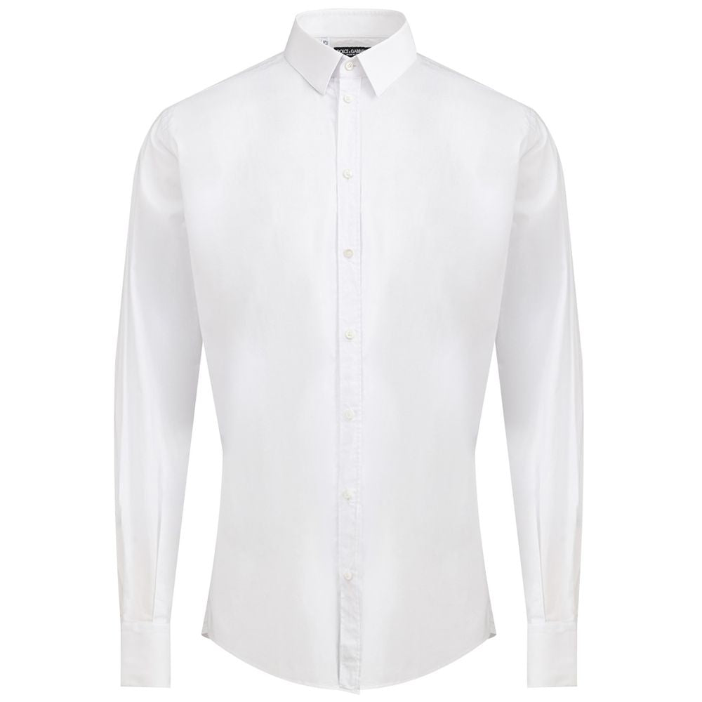 Dolce & Gabbana White Cotton Dress Shirt