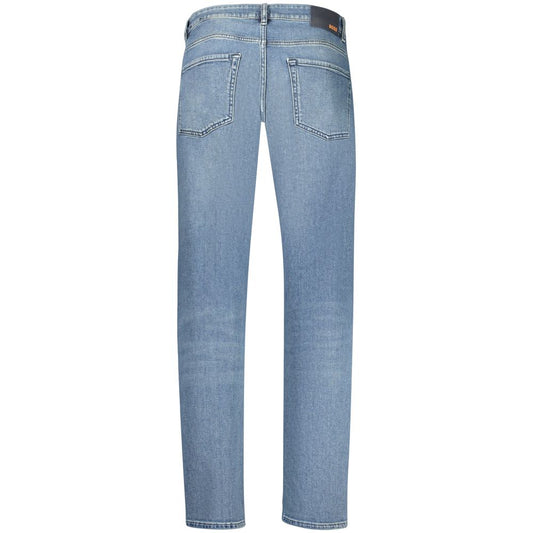 Hugo Boss Blue Cotton Men's Regular-Fit Jeans