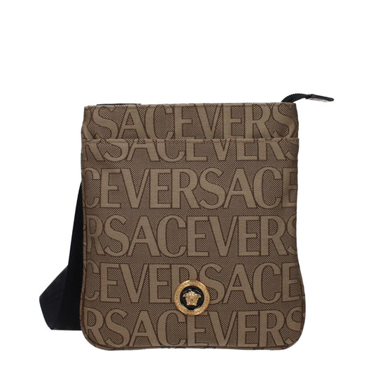 Versace Beige Fabric Crossbody Bag