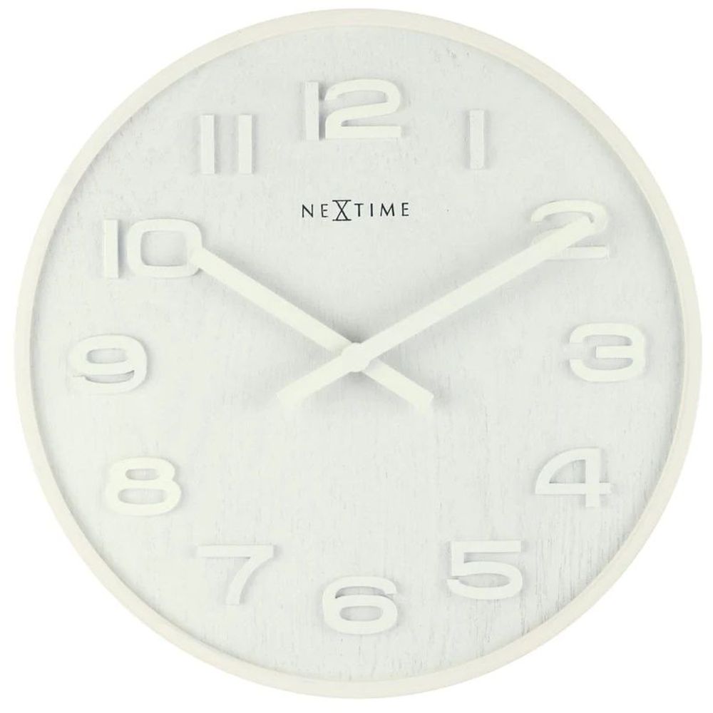 NEXTIME White Wood Dress Watch
