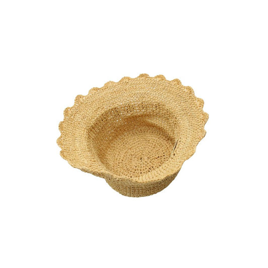 Paco Rabanne Beige Vegetable Fiber  Bucket Hat