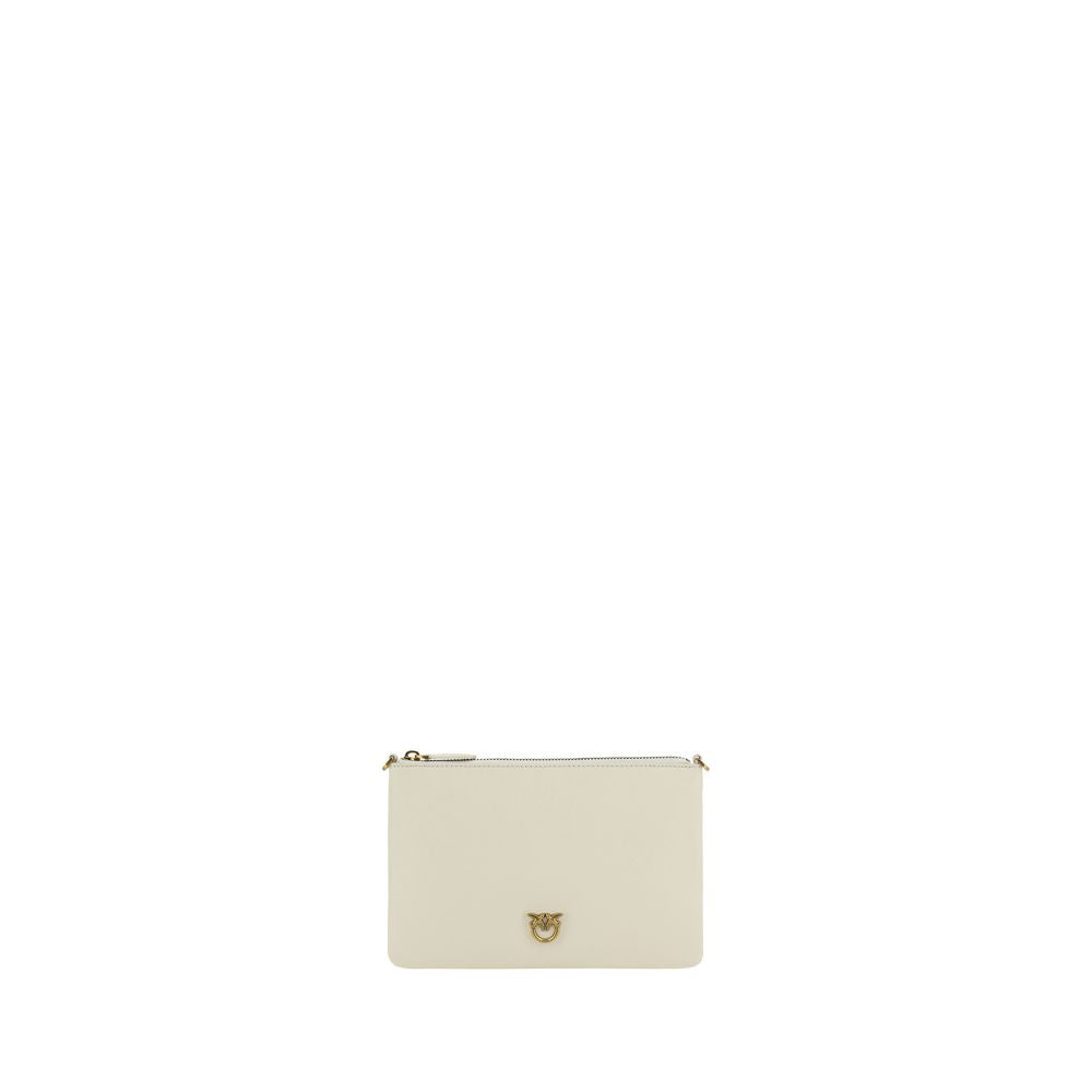 PINKO Beige Calf Leather Bos Taurus Shoulder Bag