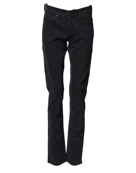 Siviglia Black Cotton Straight Fit Women Denim Trouser Jeans