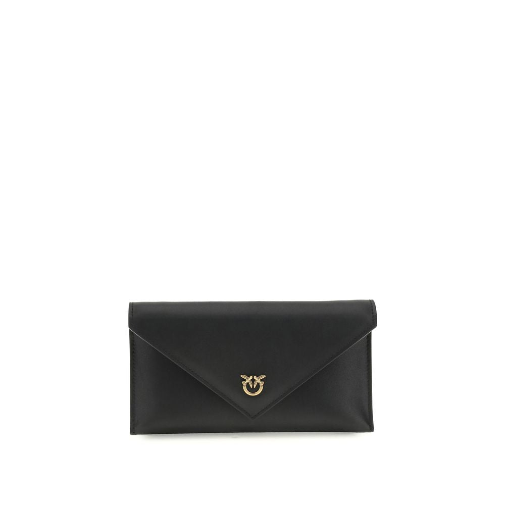 PINKO Black Calf Leather Bos Taurus Handbag