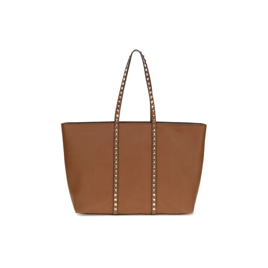 Valentino Garavani Brown Calfskin Tote Bag