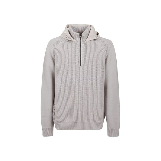 Herno Gray Wool Hoodie