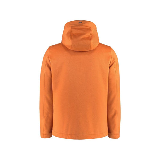 Herno Orange Cashmere Full-Length Jacket