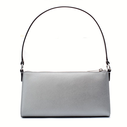 Michael Kors Silver Leather Shoulder Bag