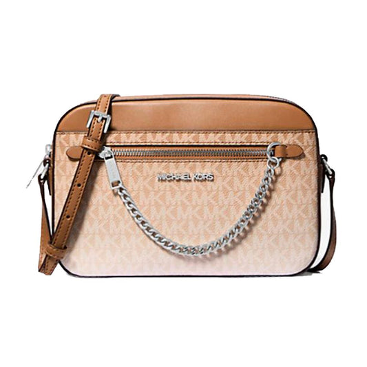 Michael Kors Brown Canvas Crossbody Bag