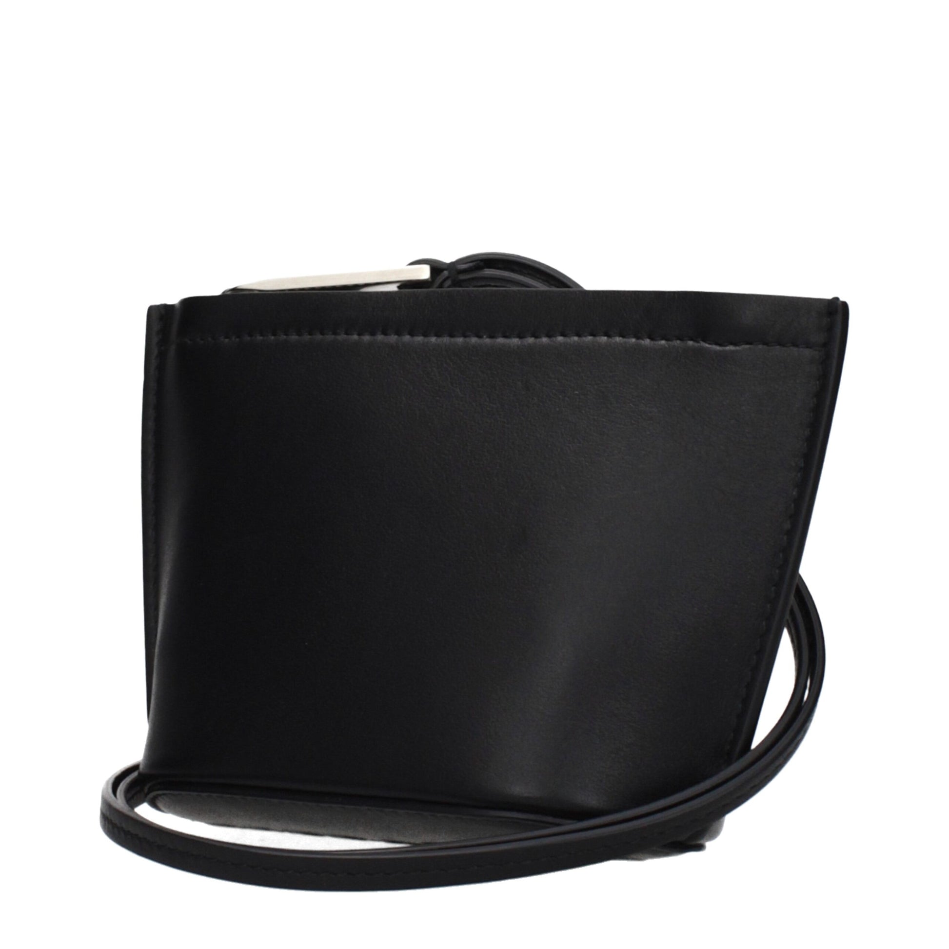 Salvatore Ferragamo Black Leather Clutch Bag