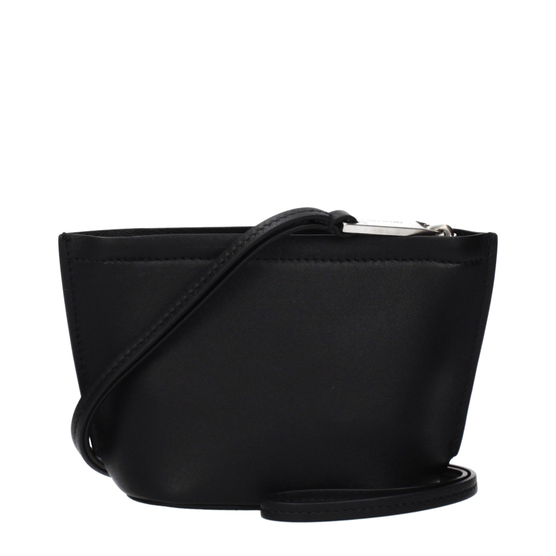 Salvatore Ferragamo Black Leather Clutch Bag
