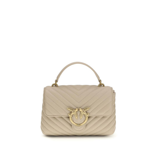 PINKO Beige Calf Leather Bos Taurus Handbag