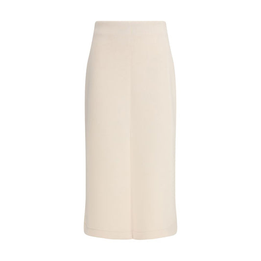 Fabiana Filippi Cream Modal Midi Skirt