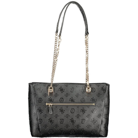 Guess Jeans Nero Poliuretano Women Handbag
