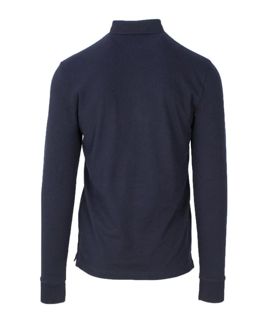 Armani Exchange Blue Cotton Polo Shirt