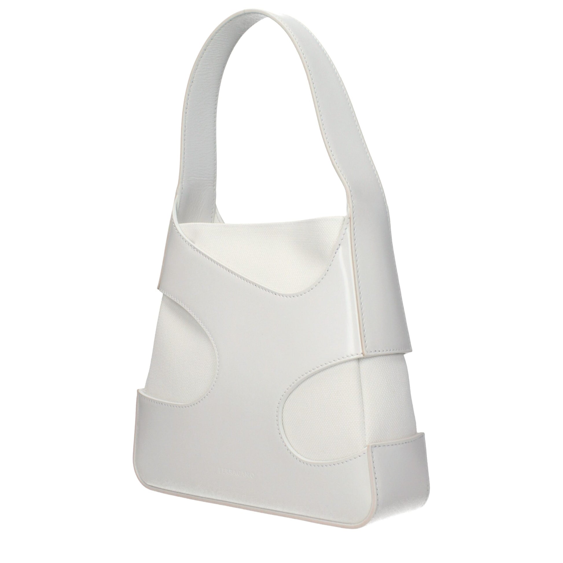 Salvatore Ferragamo White Fabric Handbag