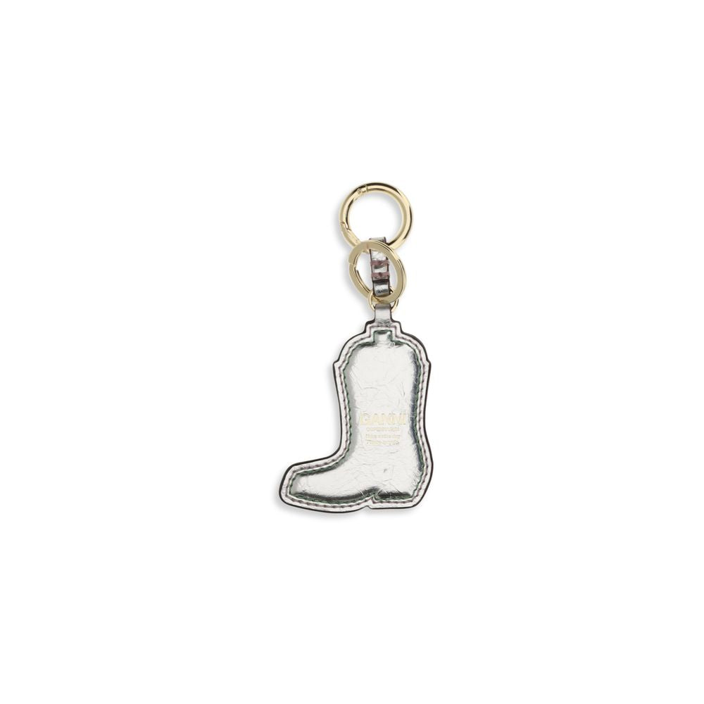 Ganni Silver Polyethylene Keychain