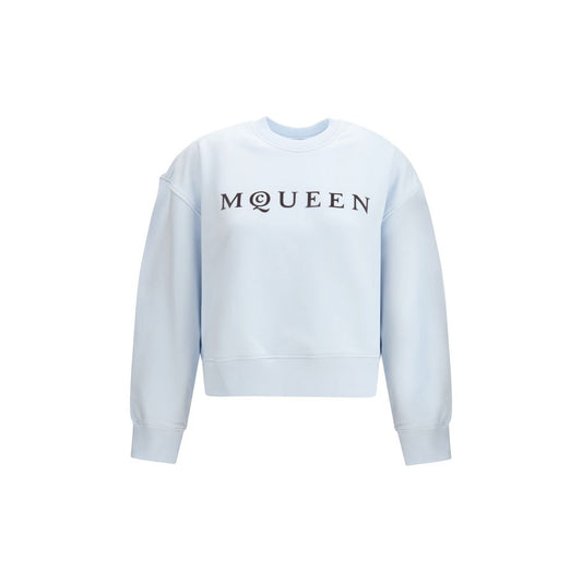 Alexander McQueen Light Blue Cotton Sweatshirt