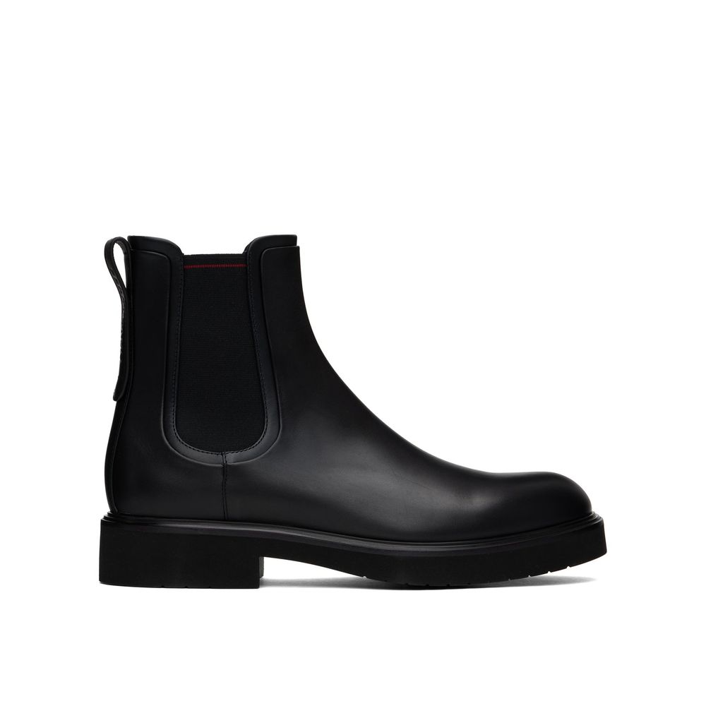 Salvatore Ferragamo Black Calfskin Chelsea Boots