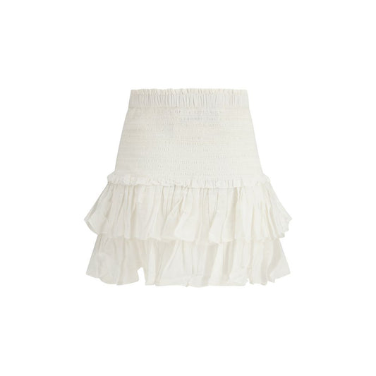 Marant Etoile White Cotton Mini Skirt