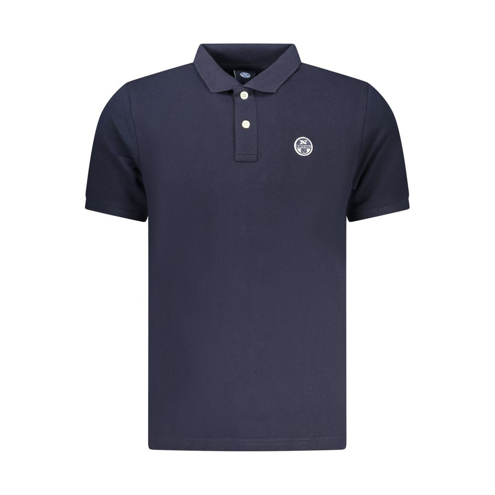 North Sails Blue Cotton Men Polo Shirt
