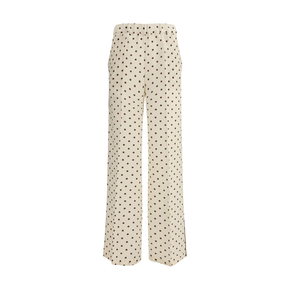 P.A.R.O.S.H. Cream Silk Casual Pants