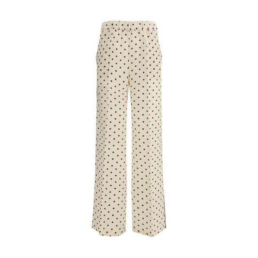 P.A.R.O.S.H. Cream Silk Casual Pants