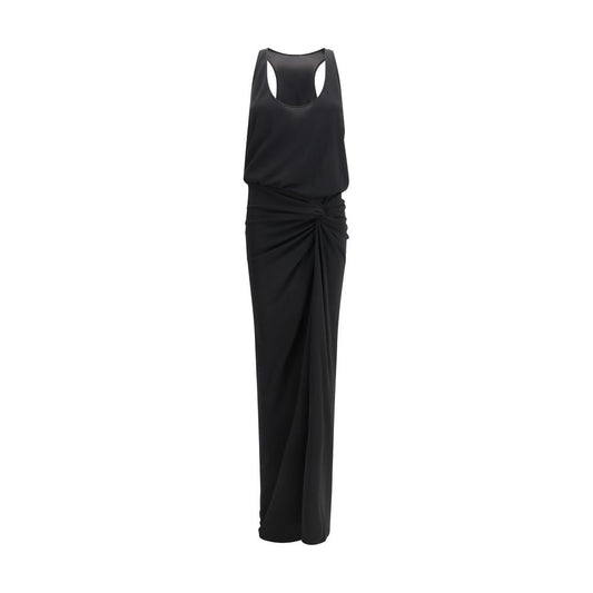 The Andamane Black Polyester Long Dress