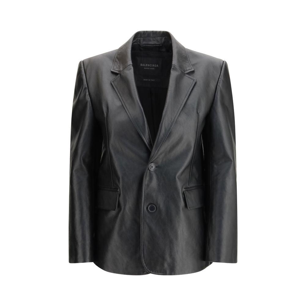 Balenciaga Black Leather Jacket