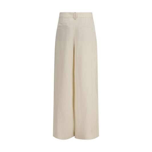 Brunello Cucinelli Cream Viscose Casual Pants