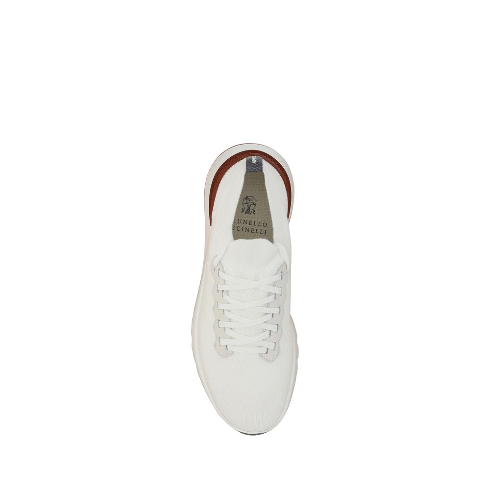Brunello Cucinelli White Rubber Low Top Sneakers