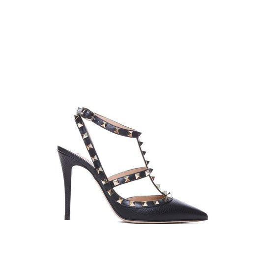Valentino Garavani Black Calfskin Platform Pumps