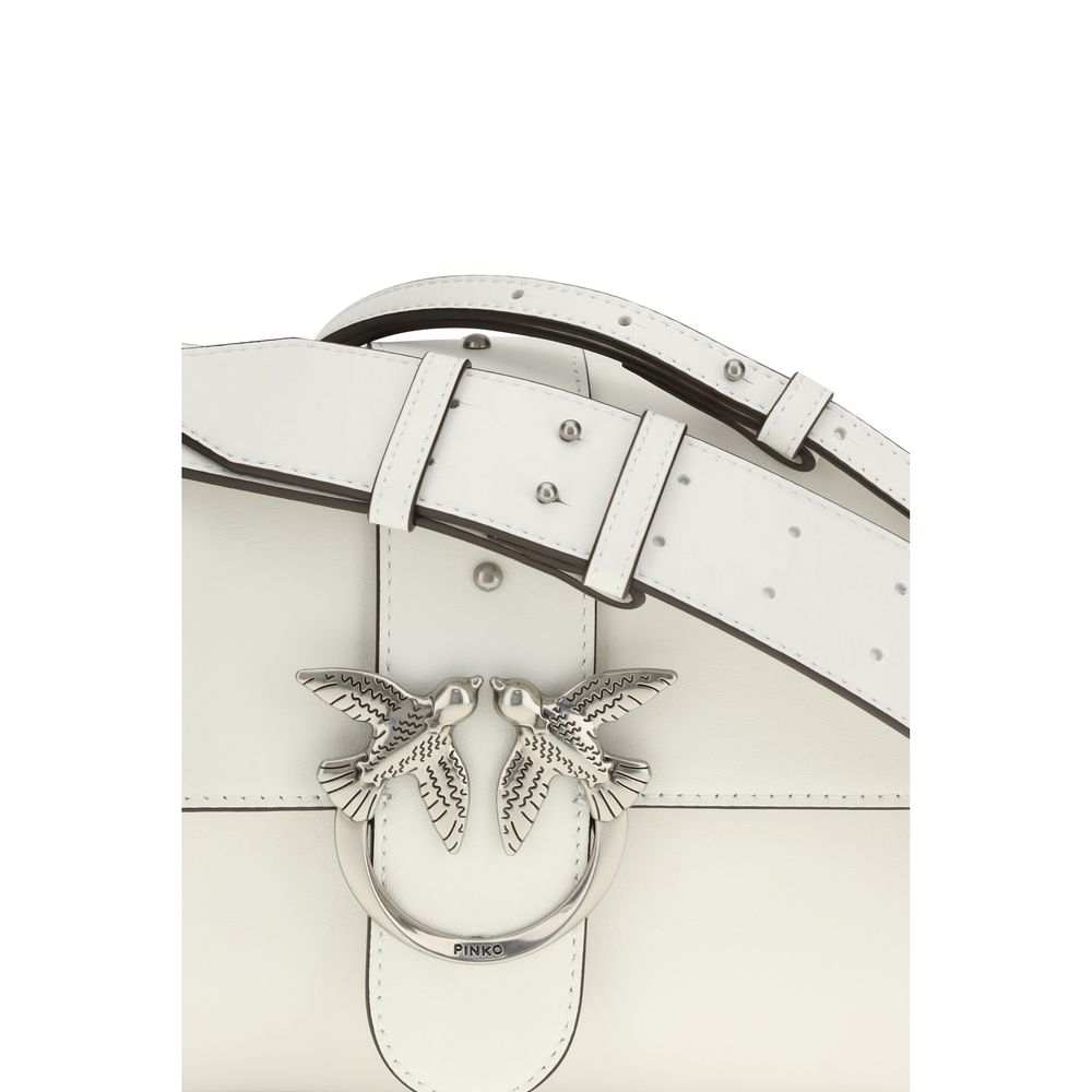 PINKO White Leather Shoulder Bag
